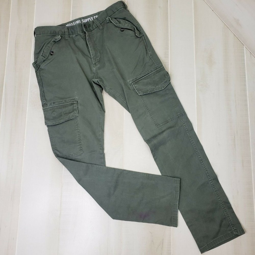 Mossimo Men's 32x32 Chino Cargo Pants Green